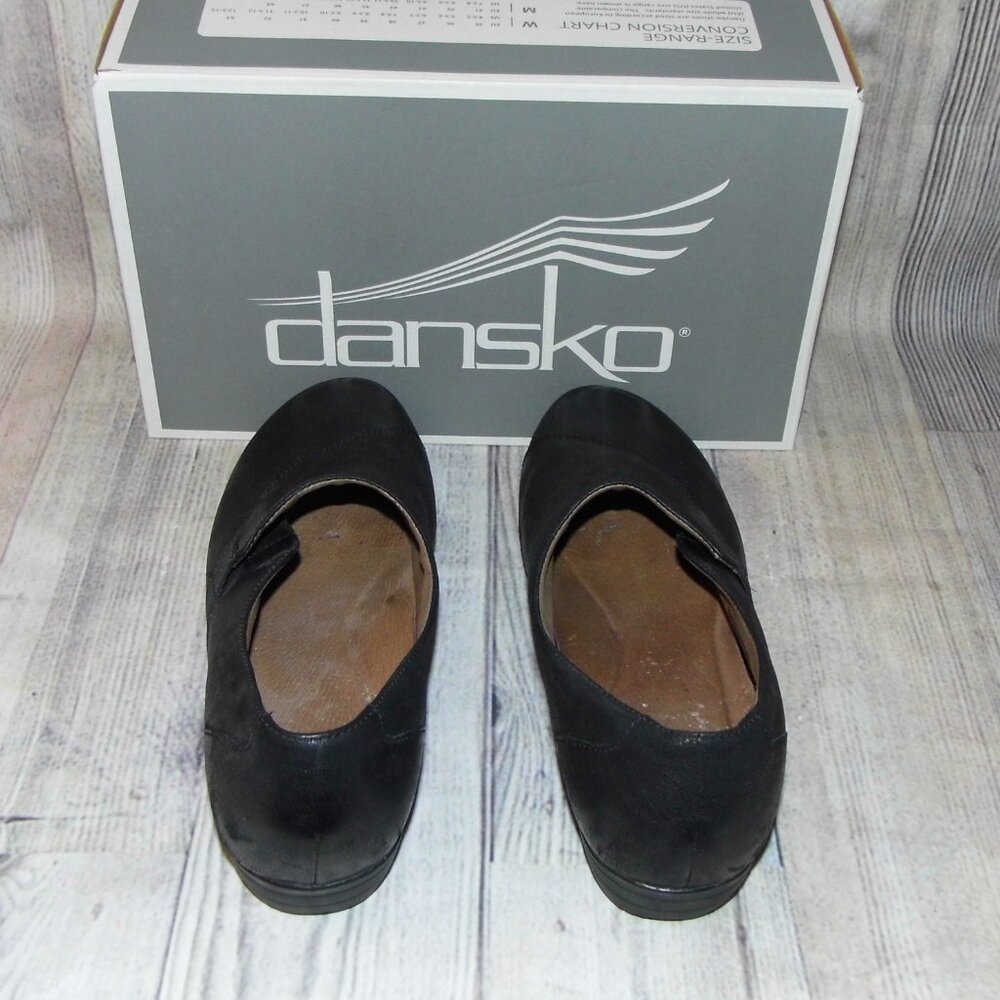 Dansko Fae black leather slip on shoes womens size 41 - Picture 4 of 7